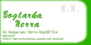 boglarka merra business card